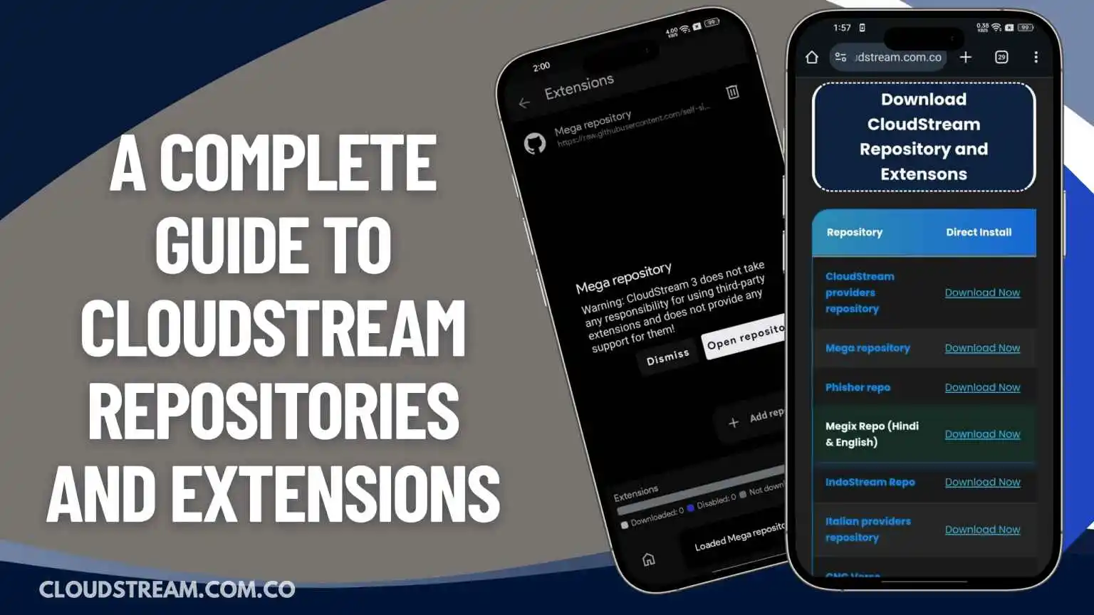 CloudStream Repositories and Extensions